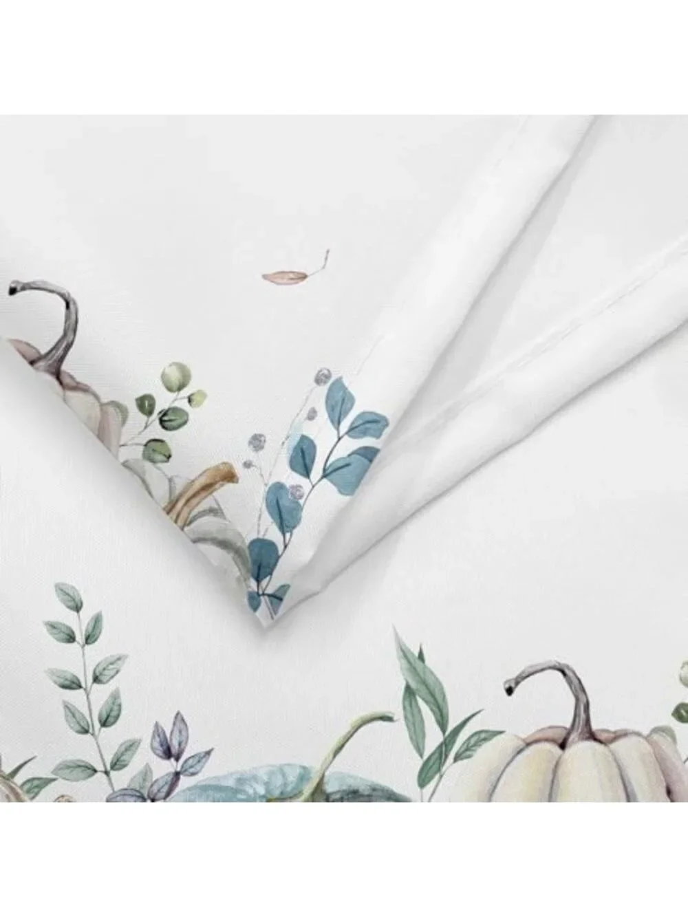 Blue Pumpkin Fall Shower Curtain 72x72 Inches - Autumn Bathroom Decor Accent